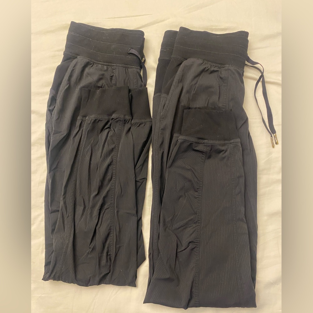 THREE PAIRS lululemon dance studio joggers size 4